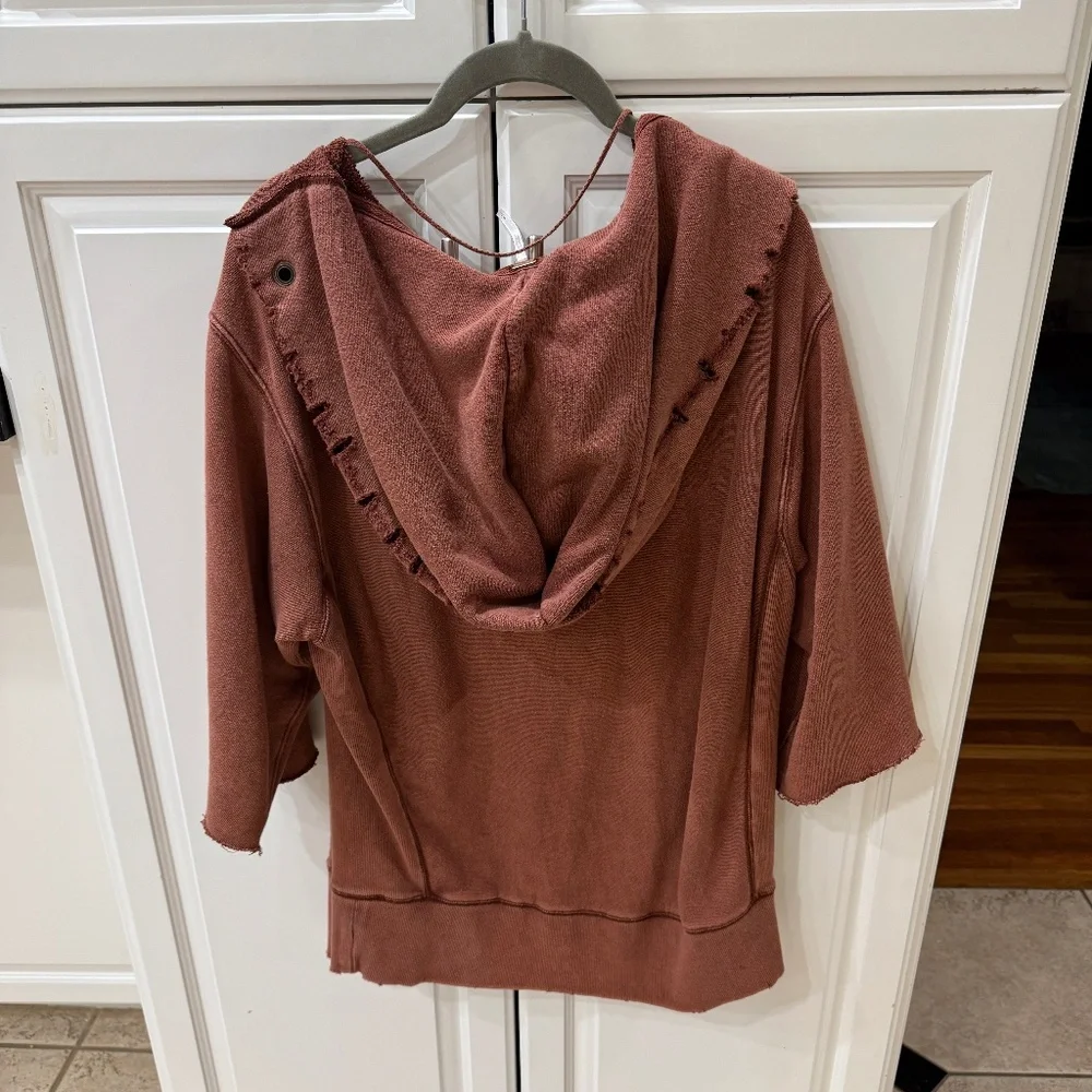 Free People West Track Hoodie Size SM in Brown Small Retail $98 - Picture 8 of 9